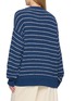 Back View - Click To Enlarge - THE ELDER STATESMAN - Thin Stripe Crew Neck Sweater