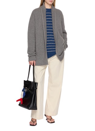 Figure View - Click To Enlarge - THE ELDER STATESMAN - Thin Stripe Crew Neck Sweater