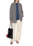 Figure View - Click To Enlarge - THE ELDER STATESMAN - Thin Stripe Crew Neck Sweater