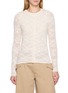 THE ELDER STATESMAN Pointelle Fitted Cardigan