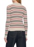 Back View - Click To Enlarge - THE ELDER STATESMAN - Libeccio Stripe Ribbed Knit Polo Top