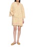 Figure View - Click To Enlarge - ZIMMERMANN - Solstice Fringed Logo Hooded Towel Mini Dress