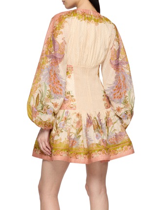 Back View - Click To Enlarge - ZIMMERMANN - Bishop Sleeve Mini Dress