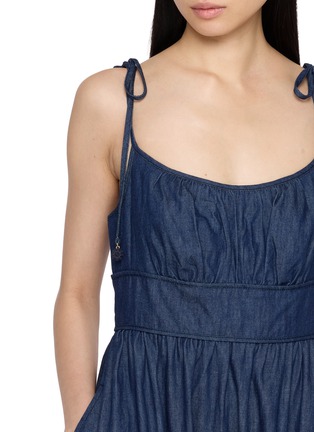  - ZIMMERMANN - Tie Strap Broderie Anglaise Midi Dress