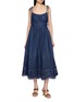 ZIMMERMANN Tie Strap Broderie Anglaise Midi Dress