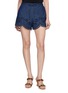ZIMMERMANN Embroidered Cut Out Cotton Shorts