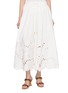 ZIMMERMANN Embroidered Cut Out Cotton Maxi Skirt