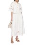 Figure View - Click To Enlarge - ZIMMERMANN - Embroidered Cut Out Cotton Maxi Skirt
