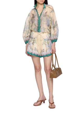 Figure View - Click To Enlarge - ZIMMERMANN - High Neck Button Up Blouse