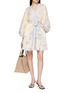 Figure View - Click To Enlarge - ZIMMERMANN - Indra Plunge Linen Mini Dress