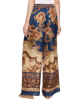 Back View - Click To Enlarge - ZIMMERMANN - Ornate Print Drawstring Wide Leg Pants