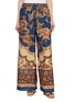 ZIMMERMANN Ornate Print Drawstring Wide Leg Pants