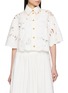 ZIMMERMANN Beaded Collar Embroidered Cut Out Cotton Shirt