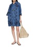 Figure View - Click To Enlarge - ZIMMERMANN - Embroidered Open Collar Shirt Dress