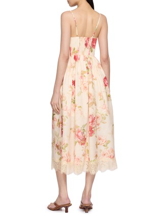 Back View - Click To Enlarge - ZIMMERMANN - Bustier Chain Strap Midi Dress