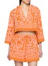 ZIMMERMANN Solstice Hooded Cotton Towelling Cropped Top