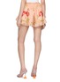 Back View - Click To Enlarge - ZIMMERMANN - Drawstring Gathered Trim Shorts