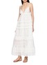 Figure View - Click To Enlarge - ZIMMERMANN - Solstice Tiered Cotton Midi Dress