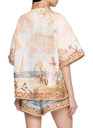 Back View - Click To Enlarge - ZIMMERMANN - Tropical Print Shirt