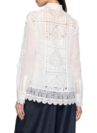 Back View - Click To Enlarge - ZIMMERMANN - Scalloped Lace Shirt
