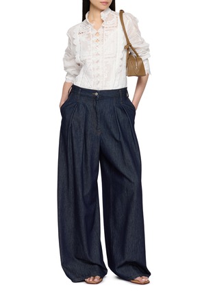 Figure View - Click To Enlarge - ZIMMERMANN - Scalloped Lace Shirt