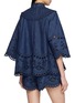 Back View - Click To Enlarge - ZIMMERMANN - Embroidered Cut Out Cotton Shirt
