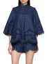 ZIMMERMANN Embroidered Cut Out Cotton Shirt