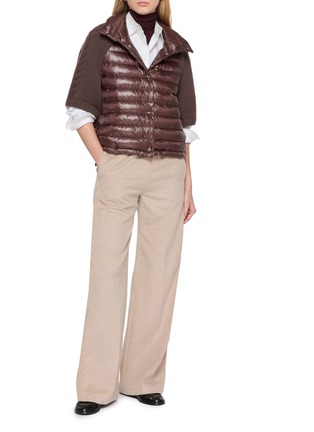 Figure View - Click To Enlarge - HERNO - Short Sleeve Hybrid Puffer Jacket