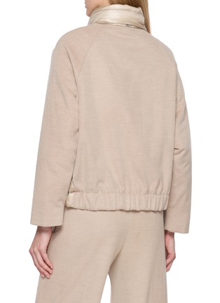 Back View - Click To Enlarge - HERNO - Hybrid Knit High Neck Puffer Jacket