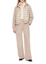 Figure View - Click To Enlarge - HERNO - Hybrid Knit High Neck Puffer Jacket