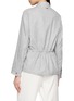 Back View - Click To Enlarge - HERNO - Drawstring Waist Zip Coat