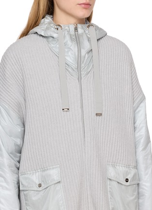  - HERNO - Hybrid Knit Hooded Zip-Up Coat