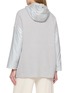 Back View - Click To Enlarge - HERNO - Hybrid Knit Hooded Zip-Up Coat