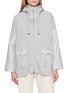 HERNO Hybrid Knit Hooded Zip-Up Coat