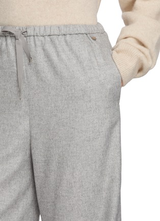  - HERNO - Drawstring Waistband Silk Cashmere Palazzo Pants