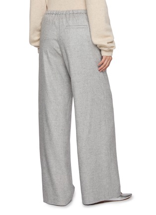 Back View - Click To Enlarge - HERNO - Drawstring Waistband Silk Cashmere Palazzo Pants