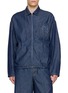 LOEWE Anagram Pocket Zip Up Cotton Chambray Jacket