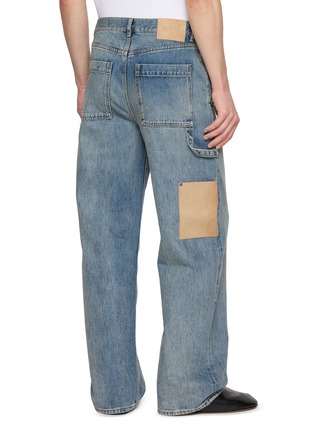 Back View - Click To Enlarge - LOEWE - Washed Cotton Denim Jeans