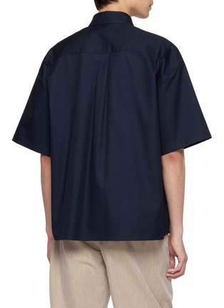 Back View - Click To Enlarge - LOEWE - Anagram Embroidered Cotton Twill Shirt