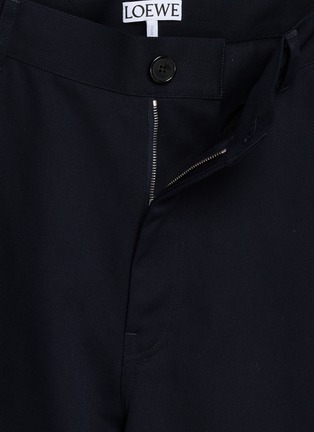  - LOEWE - Double L Embroidered Straight Leg Cotton Pants