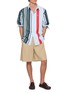 Figure View - Click To Enlarge - LOEWE - Anagram Back Pocket Cotton Chambray Shorts