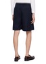Back View - Click To Enlarge - LOEWE - Layered Waistband Anagram Brushed Cotton Twill Shorts