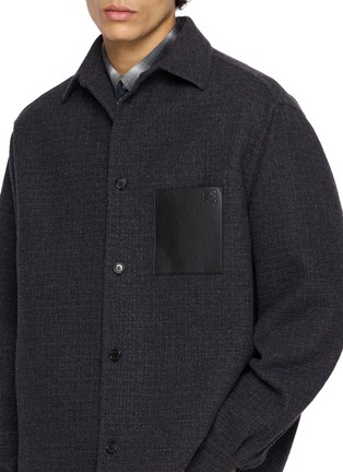  - LOEWE - Leather Patch Overshirt