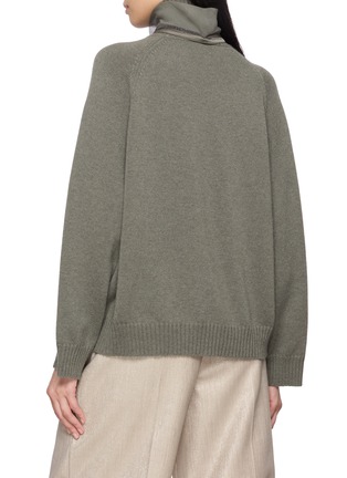Back View - Click To Enlarge - BRUNELLO CUCINELLI - Turtleneck Chunky Knit Sweater