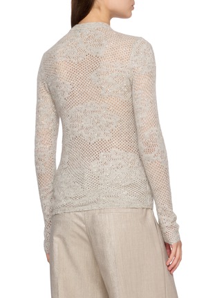 Back View - Click To Enlarge - BRUNELLO CUCINELLI - Sequinned Mohair Embroidered Sweater