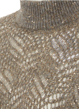  - BRUNELLO CUCINELLI - Turtleneck Sequin Embellished Knit Sweater