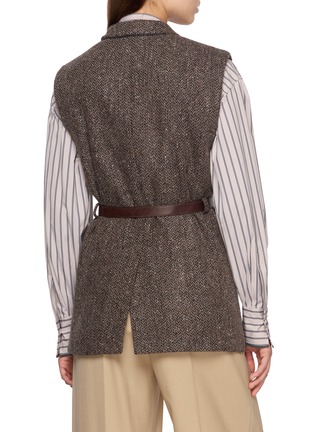 Back View - Click To Enlarge - BRUNELLO CUCINELLI - Belted Suit Vest
