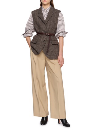 Figure View - Click To Enlarge - BRUNELLO CUCINELLI - Belted Suit Vest