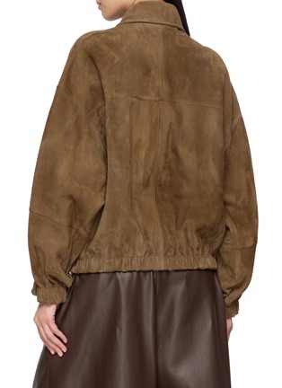 Back View - Click To Enlarge - BRUNELLO CUCINELLI - Couture Suede Blouson Jacket 