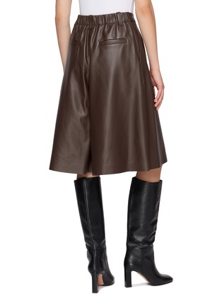Back View - Click To Enlarge - BRUNELLO CUCINELLI - Wide Leather Bermuda Shorts